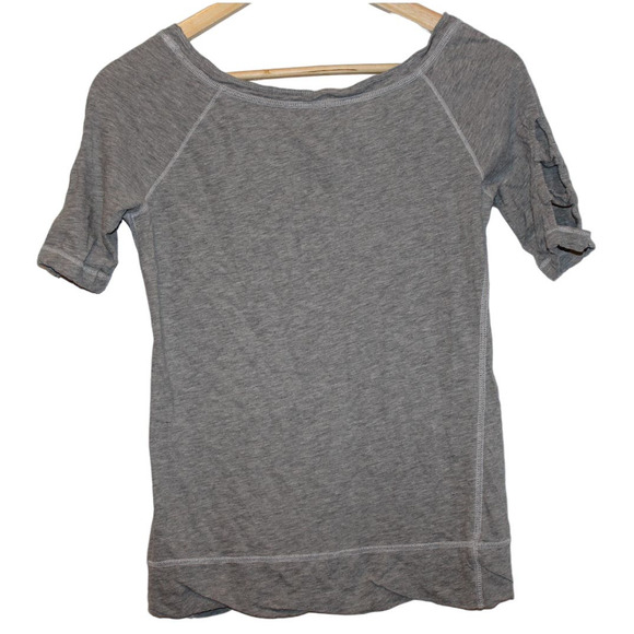 Abercrombie & Fitch Heather Gray Cotton Short Sleeve Tee T Shirt Top Size Small - Picture 2 of 5